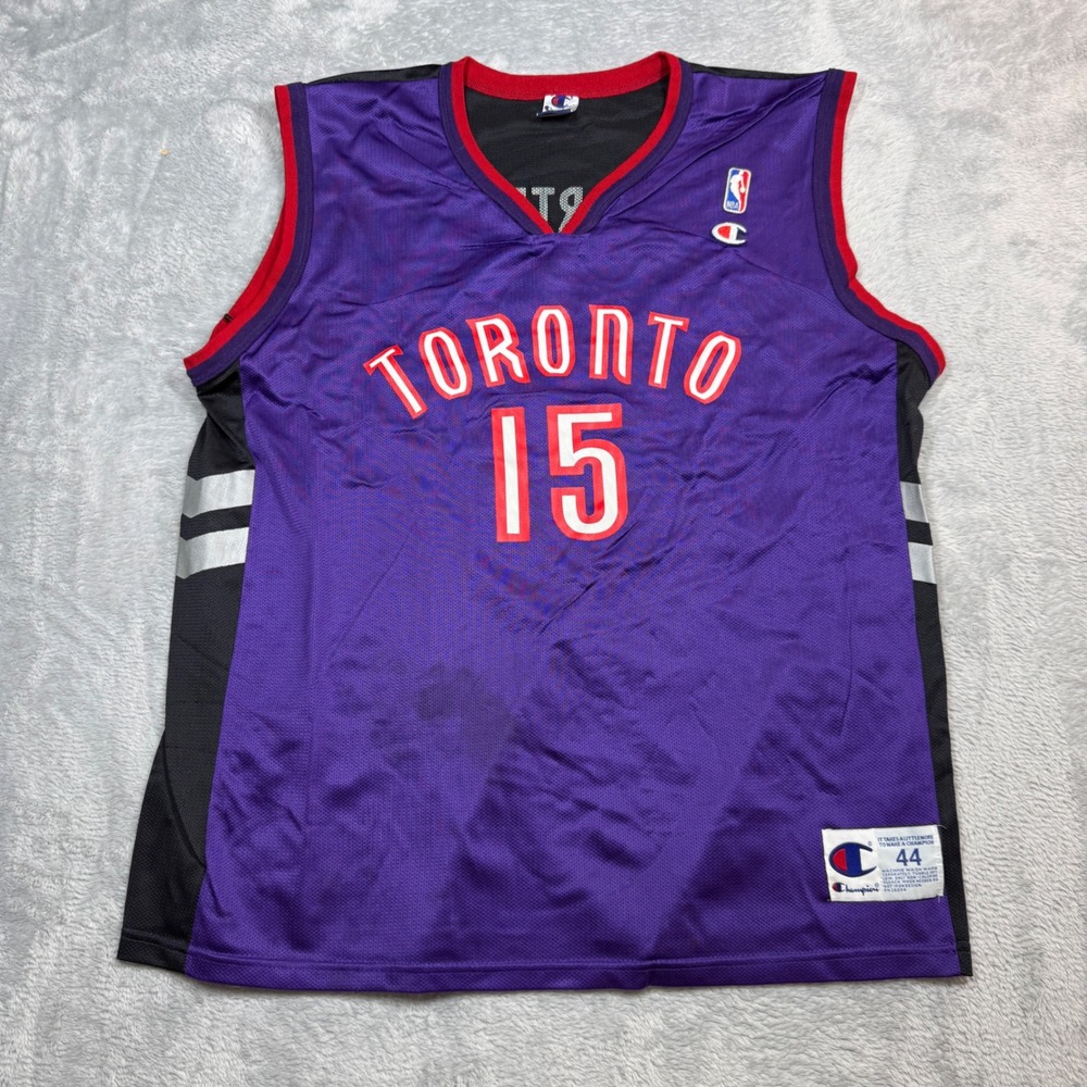 Vintage Champion Toronto Raptors Vince Carter Jersey Mens 44 Purple Y2K NBA